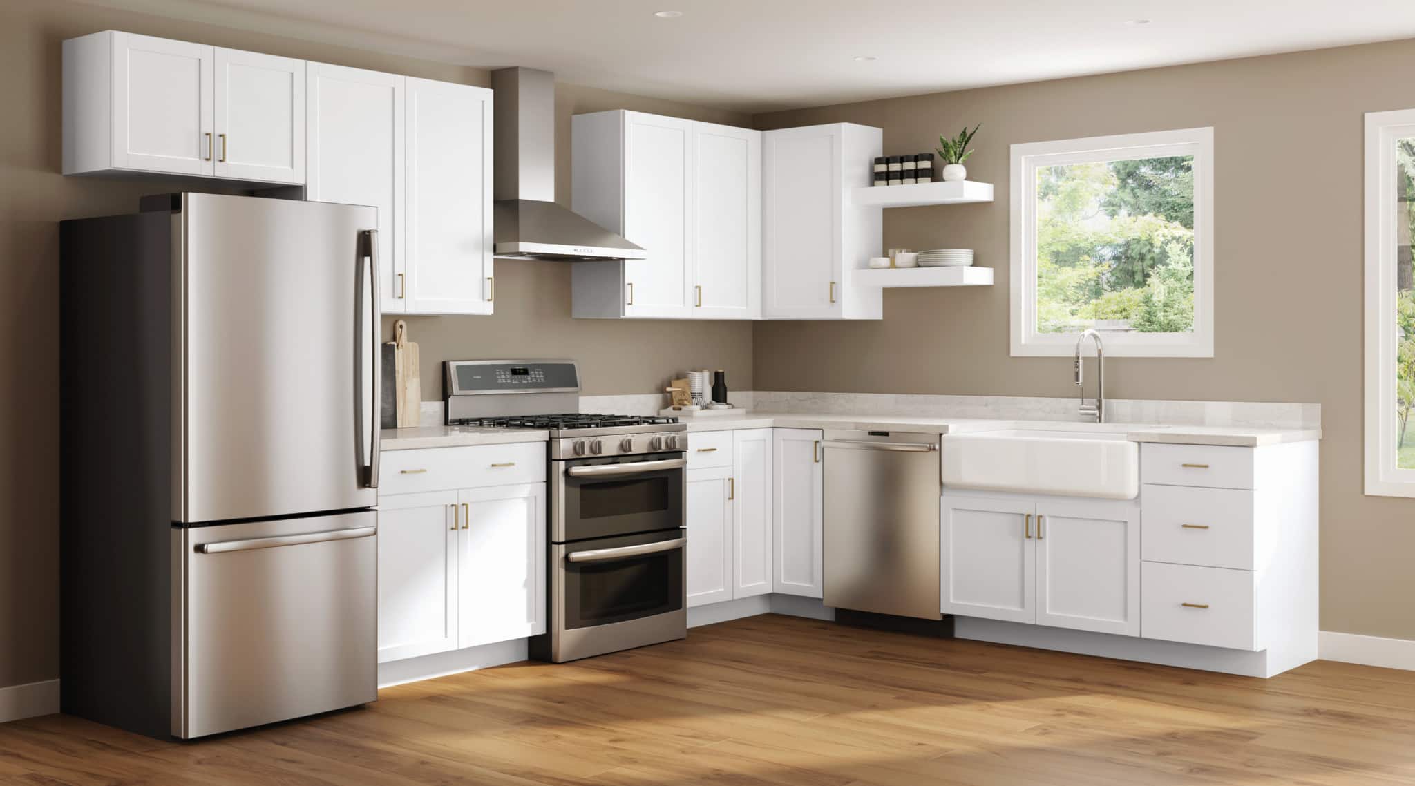 Courtland Wall Cabinets in White - Kitchen - The Home Depot